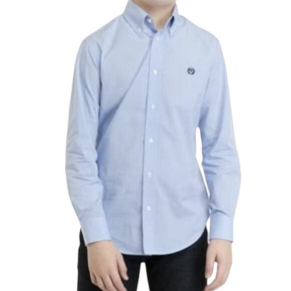 Lauren Ralph Lauren light blue youth button-down polo shirt size 16R NWT - Picture 1 of 9